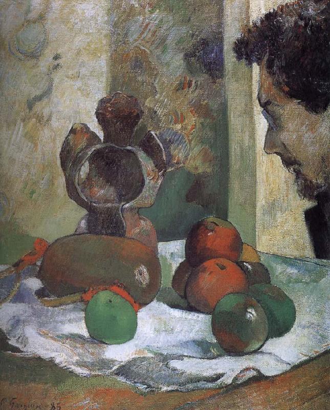 Paul Gauguin There is still life portrait side of the lava China oil painting art